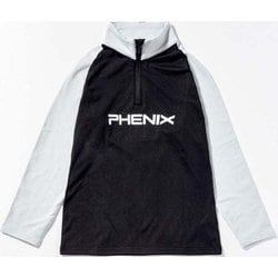 RETRO70 Jr 1/2ZIPTEE ESB22LS01 Black 110サイズ [スキー ミドルウェア ジュニア]