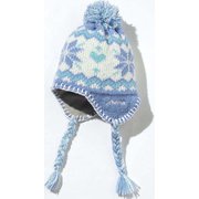 Snow Crystal Girl's Ear. Beanie ESG22HW64 Light Blue [ニットキャップ ビーニー ジュニア]