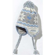 Snow Crystal Girl's Ear. Beanie ESG22HW64 White [ニットキャップ ビーニー ジュニア]