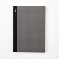 isshoni.ノート ナンバー A5 方眼 ブラック R1745
