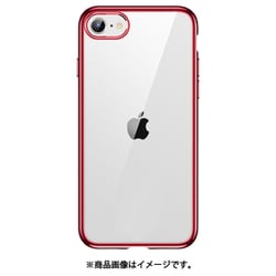 ESR Halo for iPhone SE（第3世代）/SE（第2世代）/8/7 [エッセンシャルクリアライト フォーンケース Metallic Red]