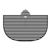 98713 [レインポンチョ KIDS ボーダー ブラック]