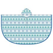 98762 [レインポンチョ LADYS キリム ブルー]