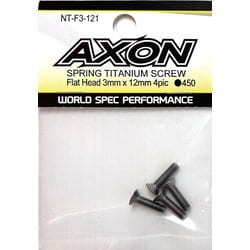 NT-F3-121 SPRING TITANIUM SCREW Flat Head 3mm×12mm 4pic [ラジコンパーツ]
