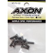 NT-F3-122 SPRING TITANIUM SCREW Flat Head 3mm×12mm 10pic [ラジコンパーツ]