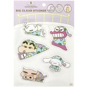 S8584010 クレヨンしんちゃん×シナモロール ビッグクリアステッカー パジャマ [キャラクターグッズ]