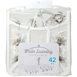 White Laundry たっぷり干せる角ハンガー 42ピンチ SB-093