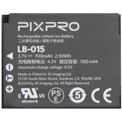 LB015 [KODAK PIXPRO WPZ2用 充電式リチウムイオン電池]
