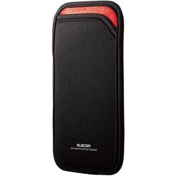 P-05SNCBK [スマホポーチ 1台収納 Lサイズ スリップインタイプ 背面ポケット付 ブラック]