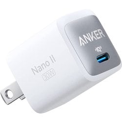 USB急速充電器 Anker 711 Charger （Nano II） USB PD（パワーデリバリー）対応 30W USB-C×1ポート Anker GaN II採用 ホワイト A2146N21