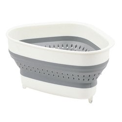 キッチン シンク 折りたたみ 三角コーナー 抗菌 フォールディングコーナー ワームグレー StyleStorage LD-307