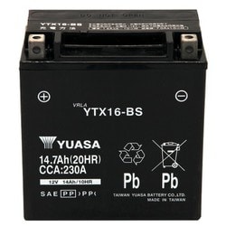 ヨドバシ.com - 台湾YUASA YTX-16BS [バイク用バッテリー 電解液注入 ...