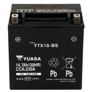 バイク用バッテリー 電解液注入済み (主な互換バッテリー:GTX-16BS / FTX-16BS / FTH-16BS) YTX-16BS