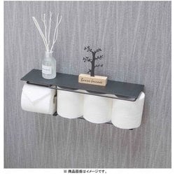 トイレットペーパーホルダー ストックtype アイアン ブラック SIN-32 BK