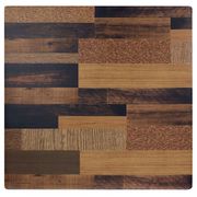 クラシオン フロアマット 120×120cm ミックスウッド ダーク ND-4573