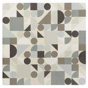 クラシオン フロアマット 120×120cm グラフィック ブラウン ND-4579