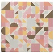 クラシオン フロアマット 120×120cm グラフィック ピンク ND-4580