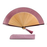 1L08202012 [田島江戸小紋 芝桜婦人 薄紅 扇子セット]