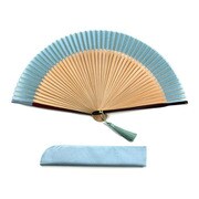 1L08202070 [田島江戸小紋 芝桜婦人 浅葱 扇子セット]