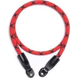カメラ用ネックストラップ ロープカメラストラップ スチールリング デュオトーン レッド Rope Camera Strap Duotone Red 100cm