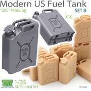 TR35065 1/35 ディティールアップパーツ 現用アメリカ軍用 燃料ポリタンクセット B 20L表記仕様 [プラモデル用パーツ]
