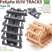 TR86008 1/16 ディティールアップパーツ III/IV号戦車用 可動式履帯 Type.3b [プラモデル用パーツ]
