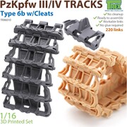 TR86010 1/16 ディティールアップパーツ III/IV号戦車用 可動式履帯 Type.6b 滑り止め付 [プラモデル用パーツ]