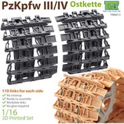 TR86013 1/16 ディティールアップパーツ III/IV号戦車用 可動式冬季履帯 オストケッテン [プラモデル用パーツ]