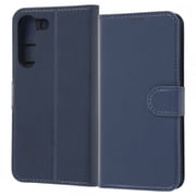 Galaxy S22 耐衝撃 手帳型ケース シンプル マグネット ダークネイビー RT-GS22ELC1/DN