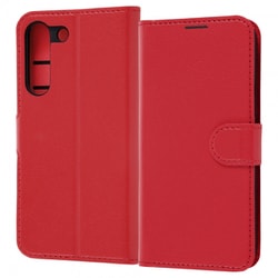 Galaxy S22 耐衝撃 手帳型ケース シンプル マグネット レッド RT-GS22ELC1/R