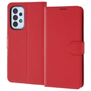 Galaxy A53 耐衝撃 手帳型ケース シンプル マグネット レッド RT-GA53ELC1/R