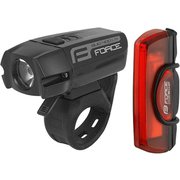 ライトセット GLARE 前後セット USB充電 ブラック/レッド 400LM