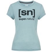 Essential I.D. LOGO Tee 定番［sn］ロゴTシャツ SNW004783 T58CLOUD BLUE Sサイズ [フィットネス ヨガシャツ レディース]