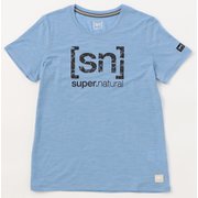 W C-Peanuts in SN Logo TEE SNWJ10038 J022 DuskBlue XSサイズ [フィットネス ヨガ シャツ レディース]