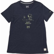 W'S スヌーピーT W C-Warrior pose with 2 Tee SNWJ10045 J005 Sサイズ [フィットネス ヨガシャツ レディース]