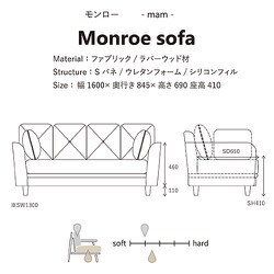 ヨドバシ.com - ノラ nora. 306961 [2人掛け ソファ 幅約140cm グレー