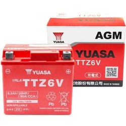 ヨドバシ.com - 台湾YUASA TTZ6V [バイク用バッテリー 電解液注入済み 主な互換バッテリー：YTZ6V/YTZ7S/YTX5L-BS]  通販【全品無料配達】