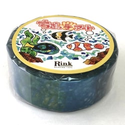 RINK ちぎっ手アート マスキングテープ いろどりくれよん あお IR03701P