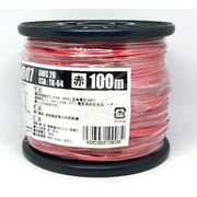 UL1007AWG20アカ L-100 [耐熱絶縁ビニル電線 100m巻 赤]