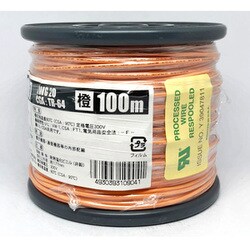 UL1007AWG20ダイダイ L-100 [耐熱絶縁ビニル電線 100m巻 橙]