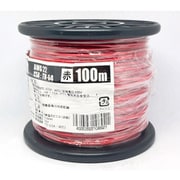 UL1007AWG22アカ L-100 [耐熱絶縁ビニル電線 100m巻 赤]