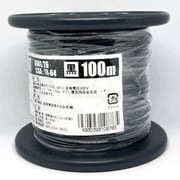 UL1007AWG26クロ L-100 [耐熱絶縁ビニル電線 100m巻 黒]
