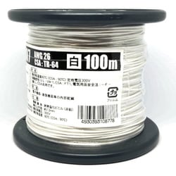 UL1007AWG26シロ L-100 [耐熱絶縁ビニル電線 100m巻 白]