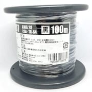 UL1007AWG28クロ L-100 [耐熱絶縁ビニル電線 100m巻 黒]
