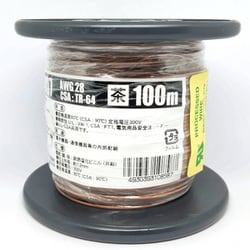 UL1007AWG28チャ L-100 [耐熱絶縁ビニル電線 100m巻 茶]