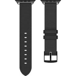SE_WALBDGUHY_BK [Apple Watch 7 45mm ＆ SE/6/5/4 44mm ＆ 3/2/1 42mm 対応 バンド レザー×シリコン Hybrid ブラック]