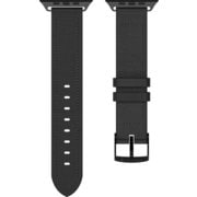 SE_WALBDGUHY_BK [Apple Watch 7 45mm ＆ SE/6/5/4 44mm ＆ 3/2/1 42mm 対応 バンド レザー×シリコン Hybrid ブラック]