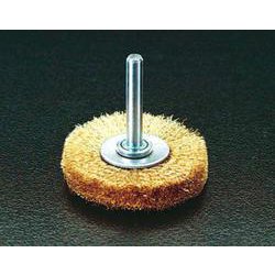 EA819BS-24 [75mm/6.0mm軸 軸付ブラシ（平型 真鍮製）]