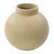 花瓶 陶器 フラワーベース ショート ASH 直径16×高さ15.5cm ベージュ AS-SH-BE