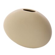 AS-SL-BE [花瓶 陶器 フラワーベース スリムL ASH 幅25.5×奥行7×高さ22cm ベージュ]
